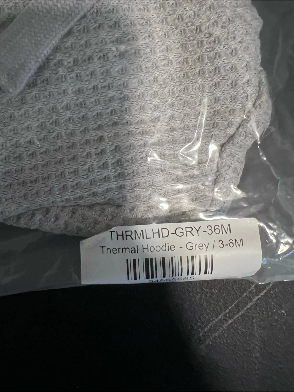 Little Bipsy Grey Thermal Hoodie